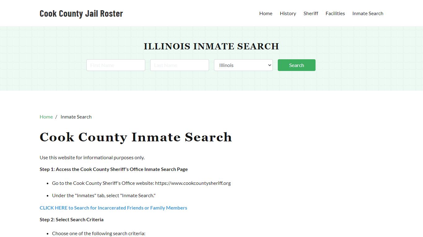 Cook County, IL Detainee Lookup